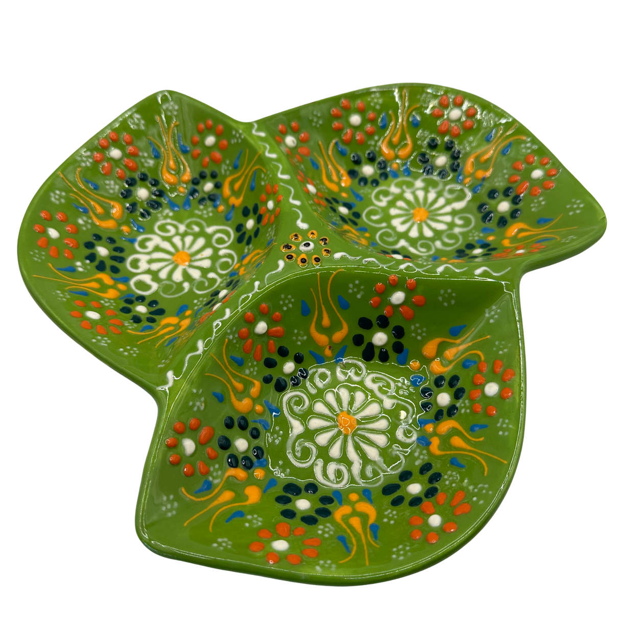 Handmade Turkish Ceramic Mixnut Plate – Green