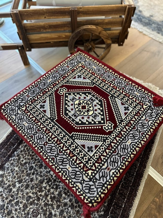 Ottoman Floor Cushion 60x60 - Maroon Palace