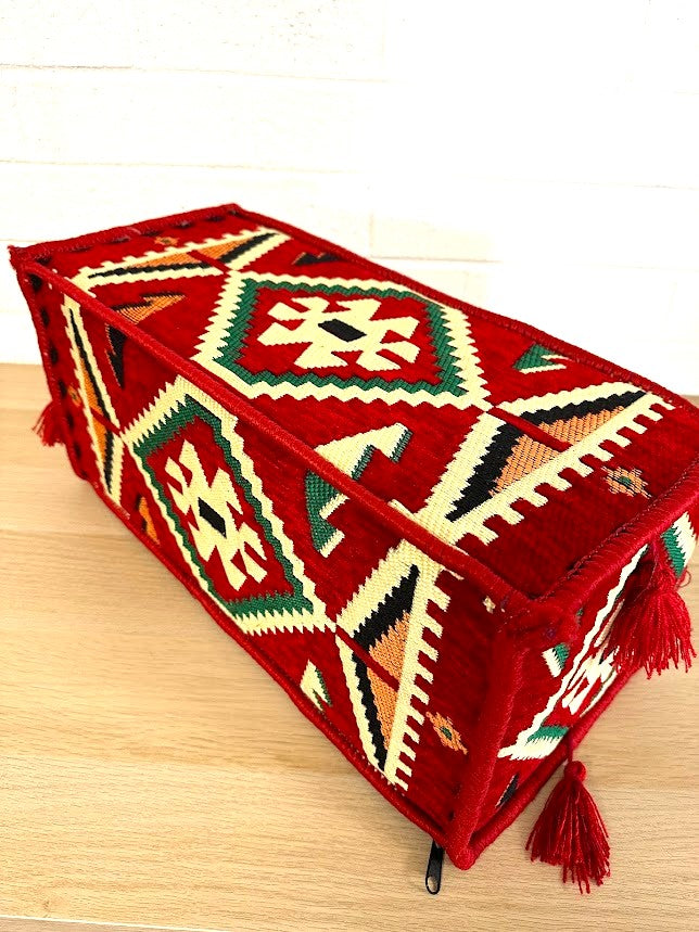 Armrest Cushion Red Rhombus