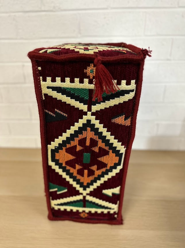 Armrest Cushion Maroon Rhombus