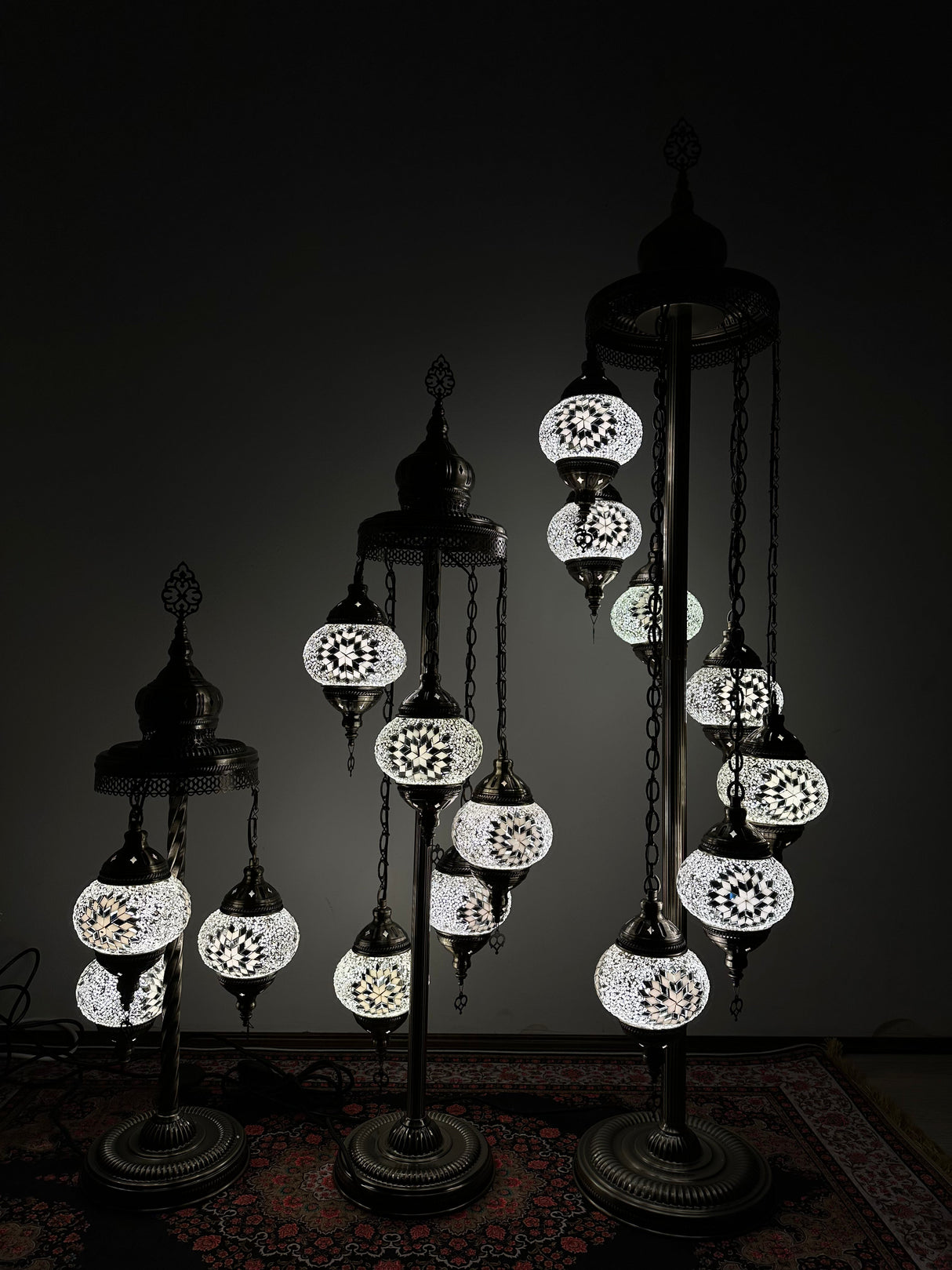 Turkish Floor Lamp with 5 Globes - M40