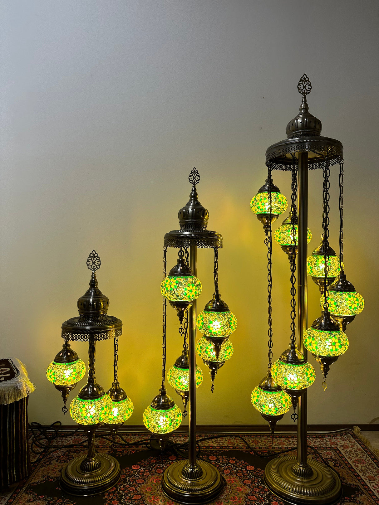 Turkish Floor Lamp with 5 Globes - FG