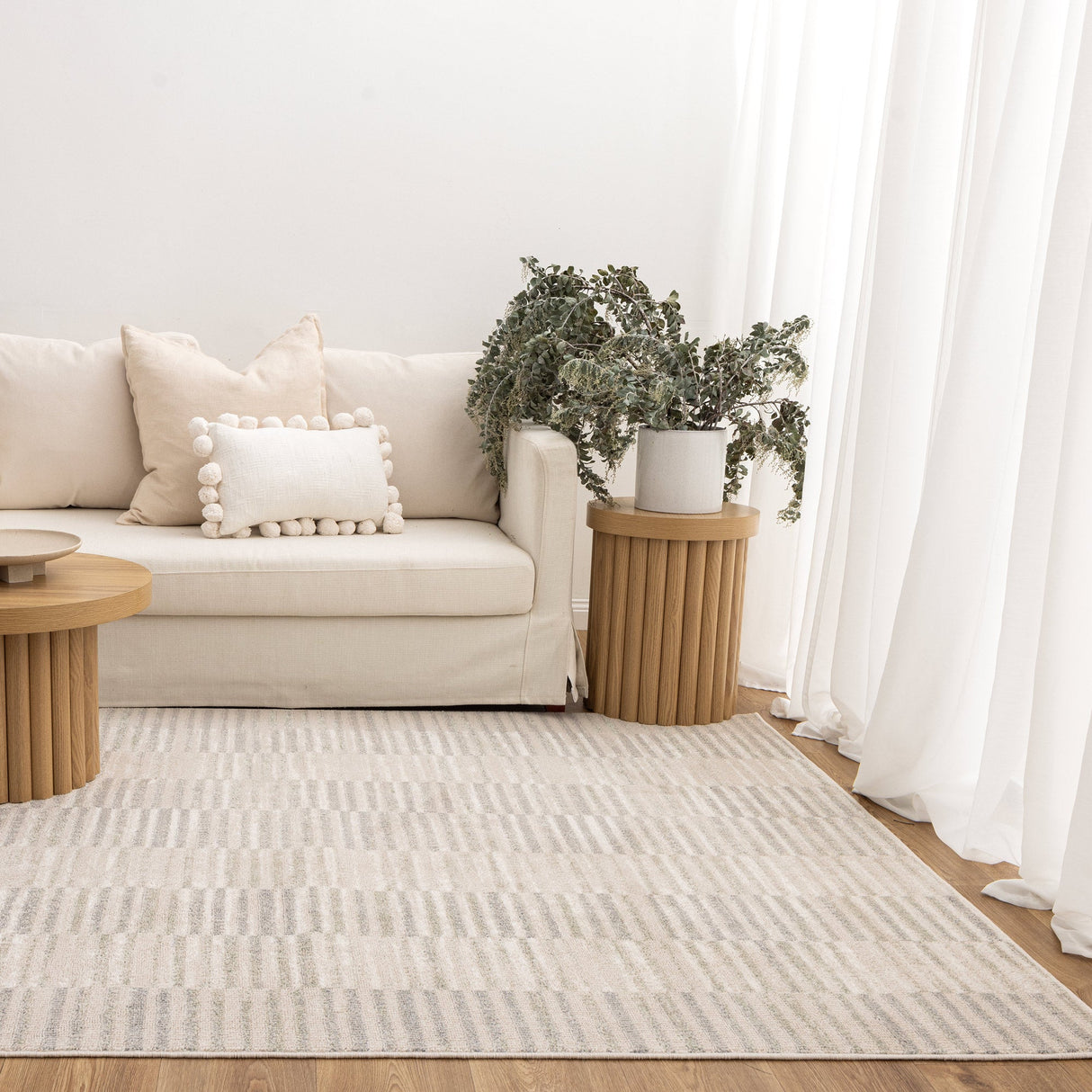 Santana Lines Neutral Rug - SANTA08