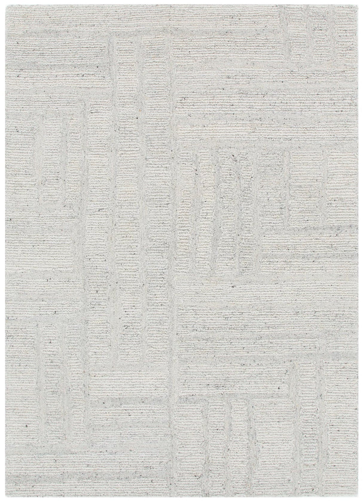 Seren Silver Modern Wool Rug