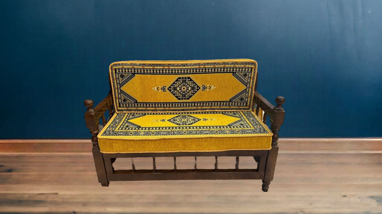 Double Cushion Set - Yellow