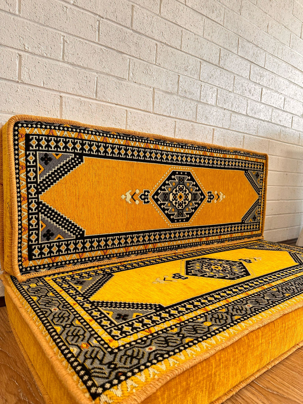 Double Cushion Set - Yellow