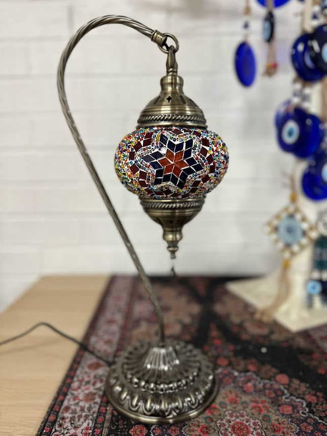 Swan Lamps Mosaics - Blue Star Traditional