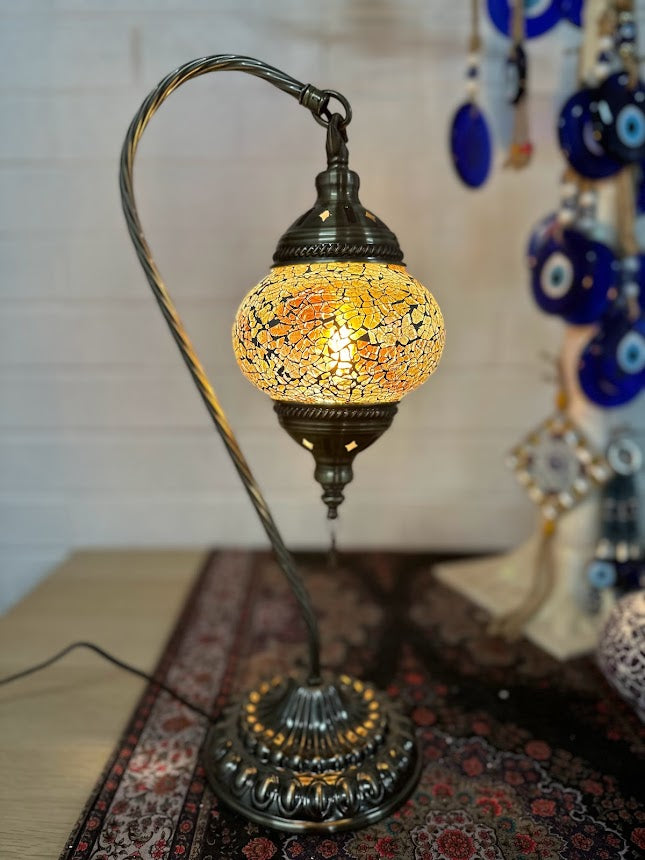Swan Lamps Mosaics - Yellow Crackle