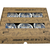 Handmade Turkish Ceramic Bowl Set – Mini Oval Evil Eye Design