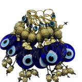 Handmade Gold Accent Keychain – Nazar Charm (10PCS)