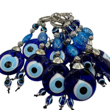 Handmade Blue Oval Bead Keychain – Nazar Charm (10PCS)