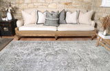 Vintage Crown Chilaz Grey Distressed Vintage Rug