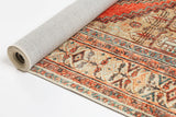 Distressed Louvre Rustic Blue Washable Rug - VITAL 3181-00