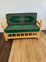 Double Sedir Cushion Green Palace with Chair