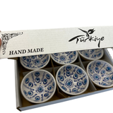 Handmade Turkish Ceramic Bowl Set – 5cm Evil Eye Design