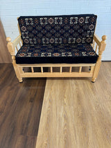 Double Sedir Cushion Navy with Chair