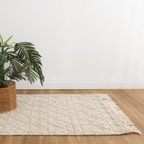 Diego Inca Beige Wool Rug - DIEG01
