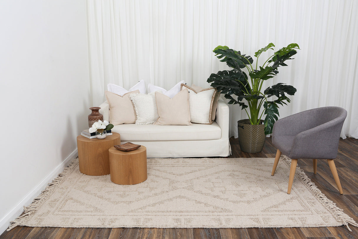 Diego Ornamental Brown Wool Rug - DIEG03