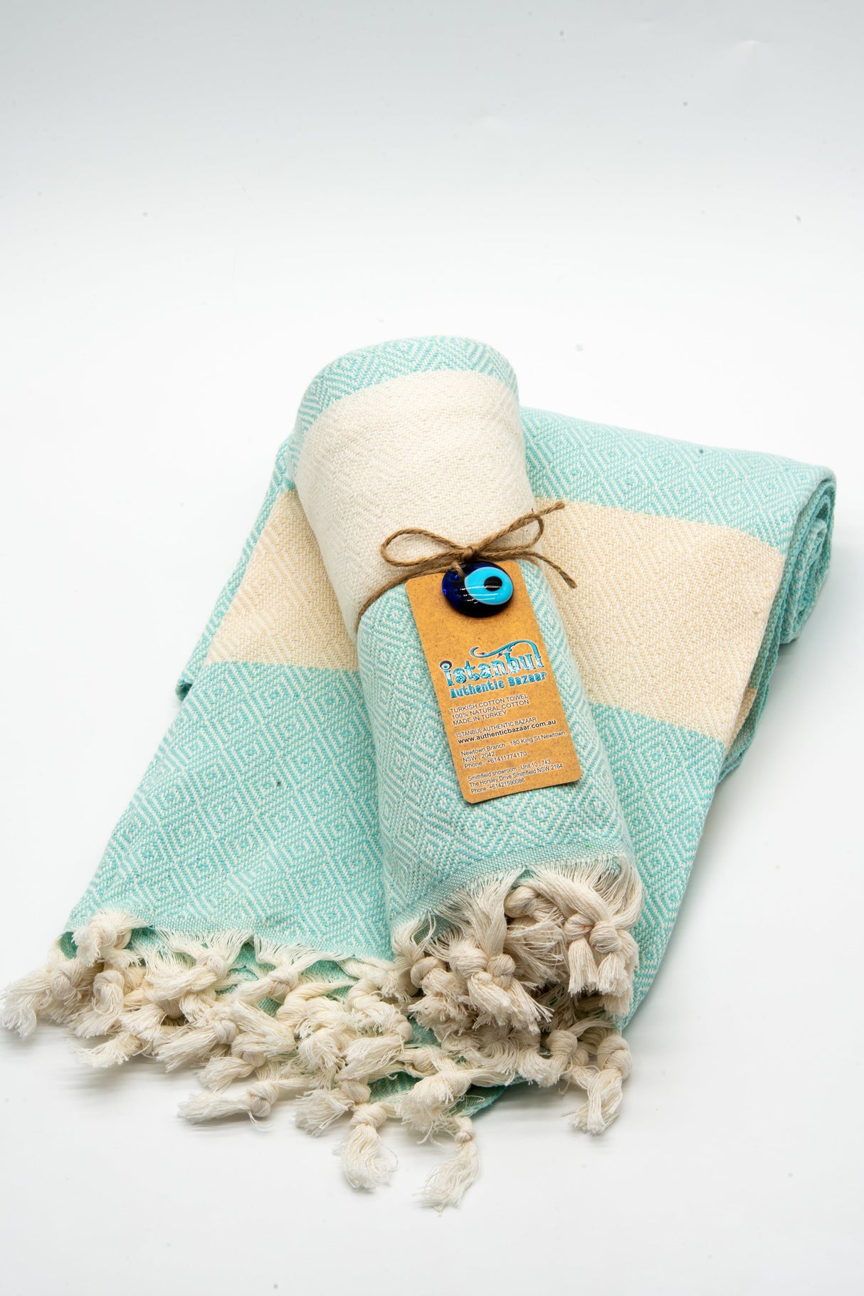 Turkish Cotton Towel - Aqua