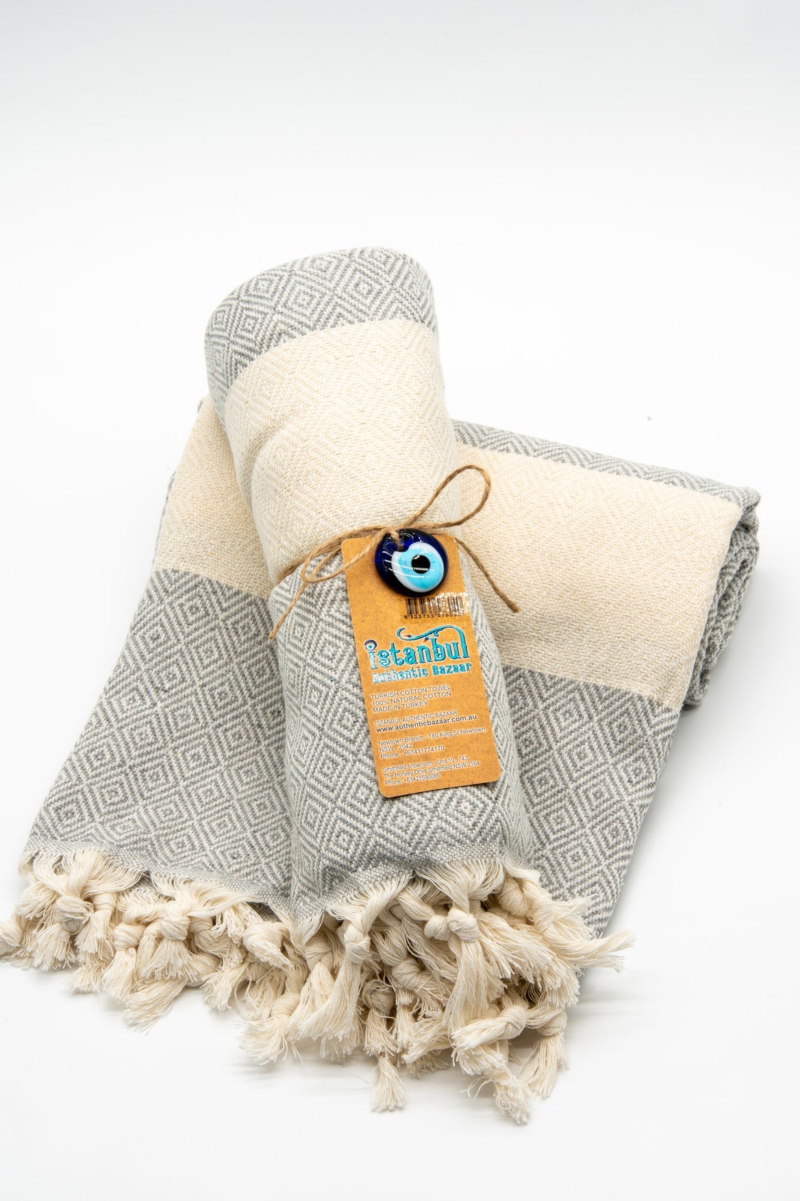 Turkish Cotton Towel - Grey