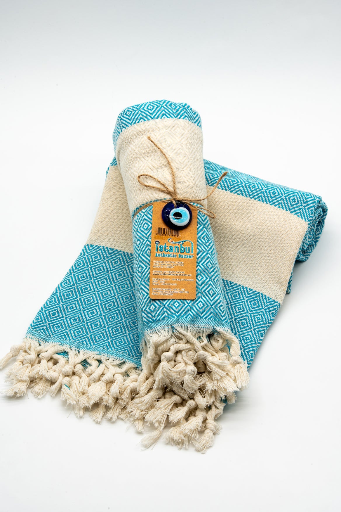 Turkish Cotton Towel - Blue