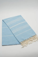 Turkish Cotton Towel - Baby Blue Sultan Series