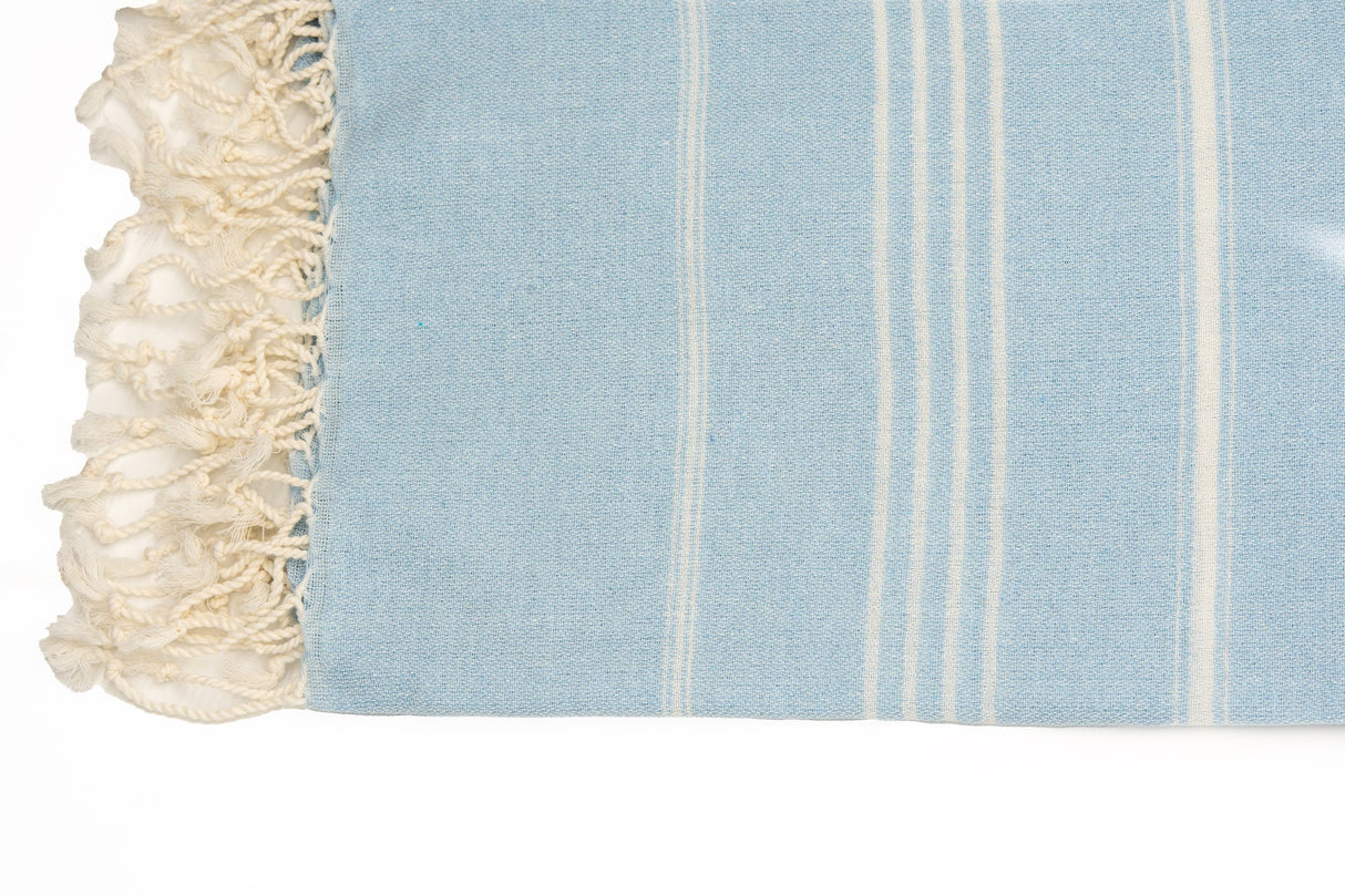 Turkish Cotton Towel - Baby Blue Sultan Series