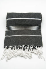 Turkish Cotton Towel - Black Sultan Series