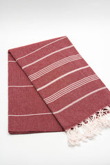 Turkish Cotton Towel - Maroon Sultan Series
