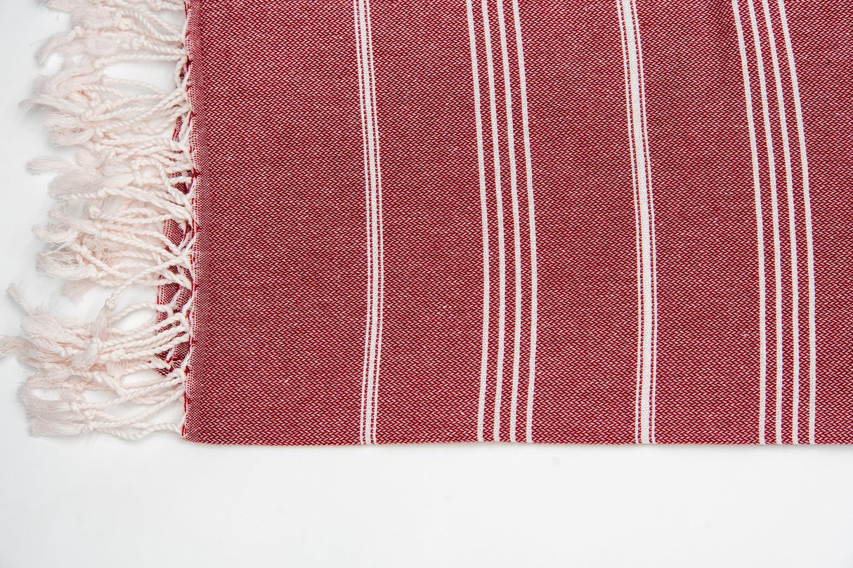 Turkish Cotton Towel - Maroon Sultan Series