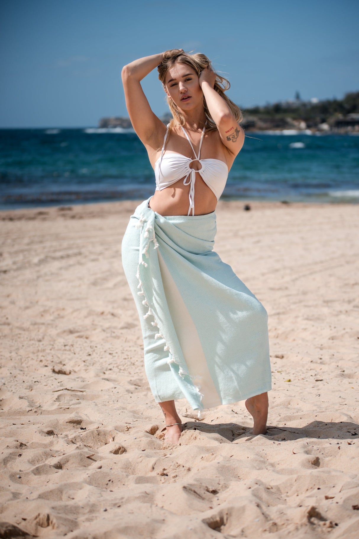 Turkish Cotton Towel - Aqua