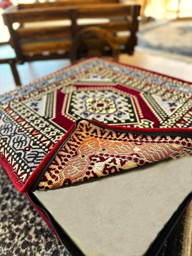 Ottoman Floor Cushion 60x60 - Maroon Palace