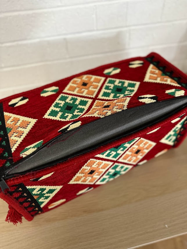 Armrest Cushion Red Square