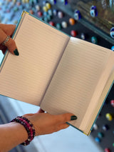 Handmade Fabric Notebook L - Blue Red