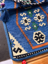 Unisex Kilim Messenger Bag Blue