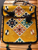 Unisex Kilim Messenger Bag Yellow