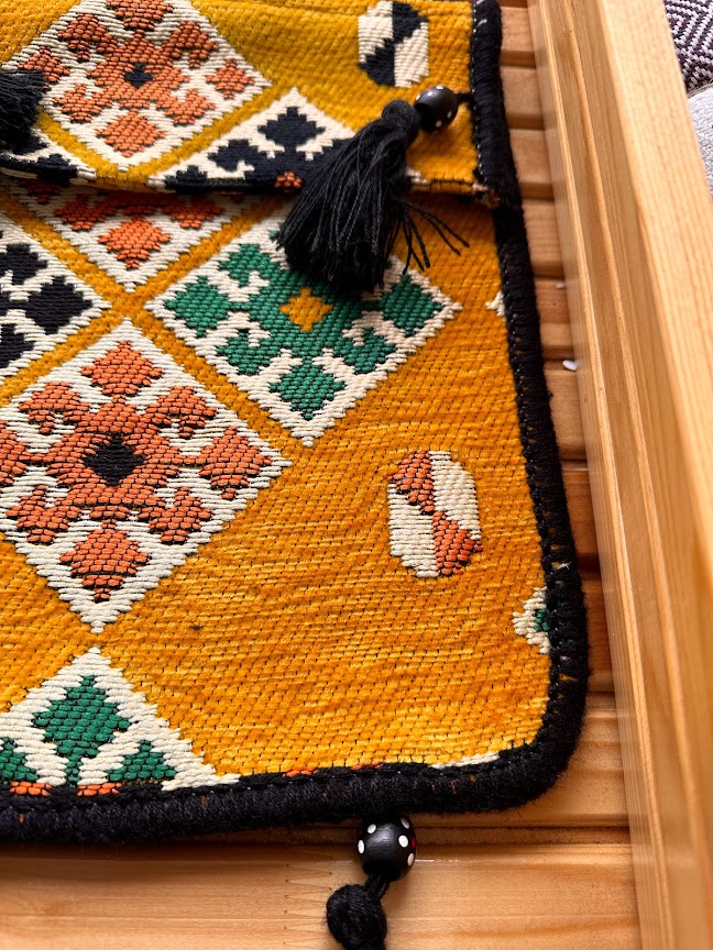 Unisex Kilim Messenger Bag Yellow