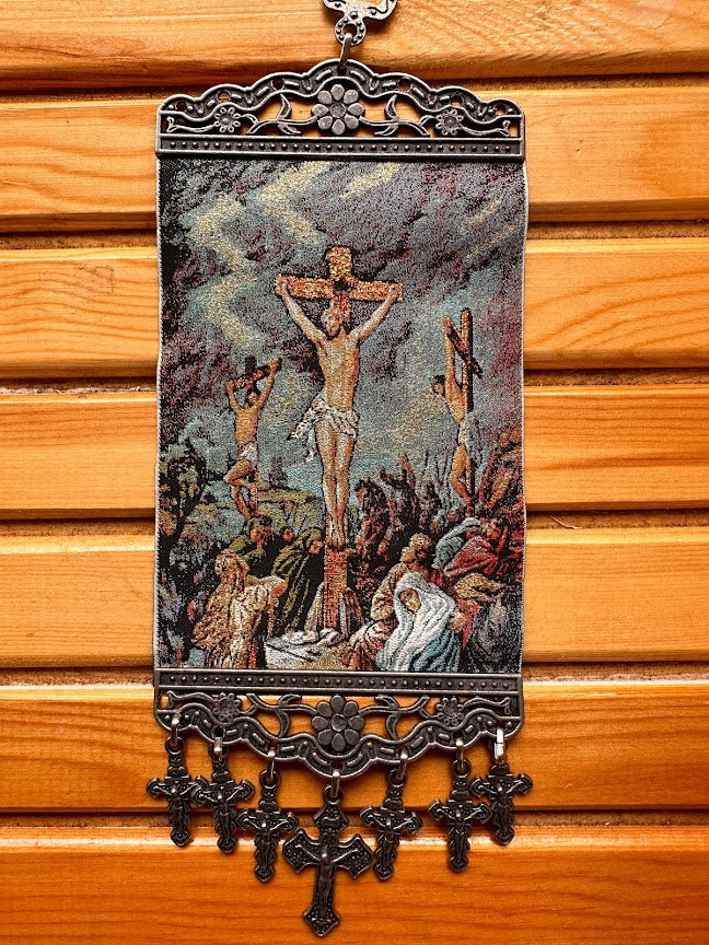 Tapestry Wall Hanging Crucifixion of Lord Jesus Christ