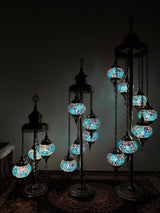 Turkish Floor Lamp with 5 Globes - C3B