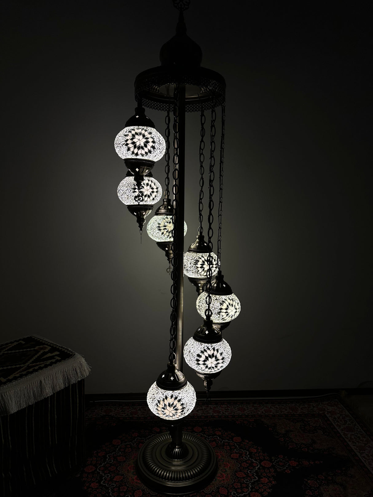 Turkish Floor Lamp with 7 Globes - M40