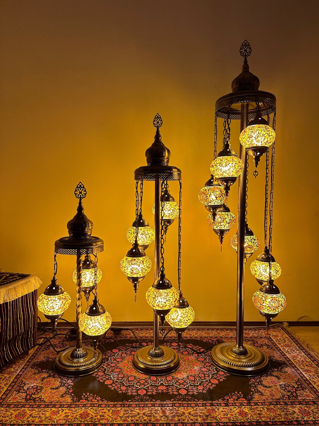 Turkish Floor Lamp with 7 Globes - C3Y