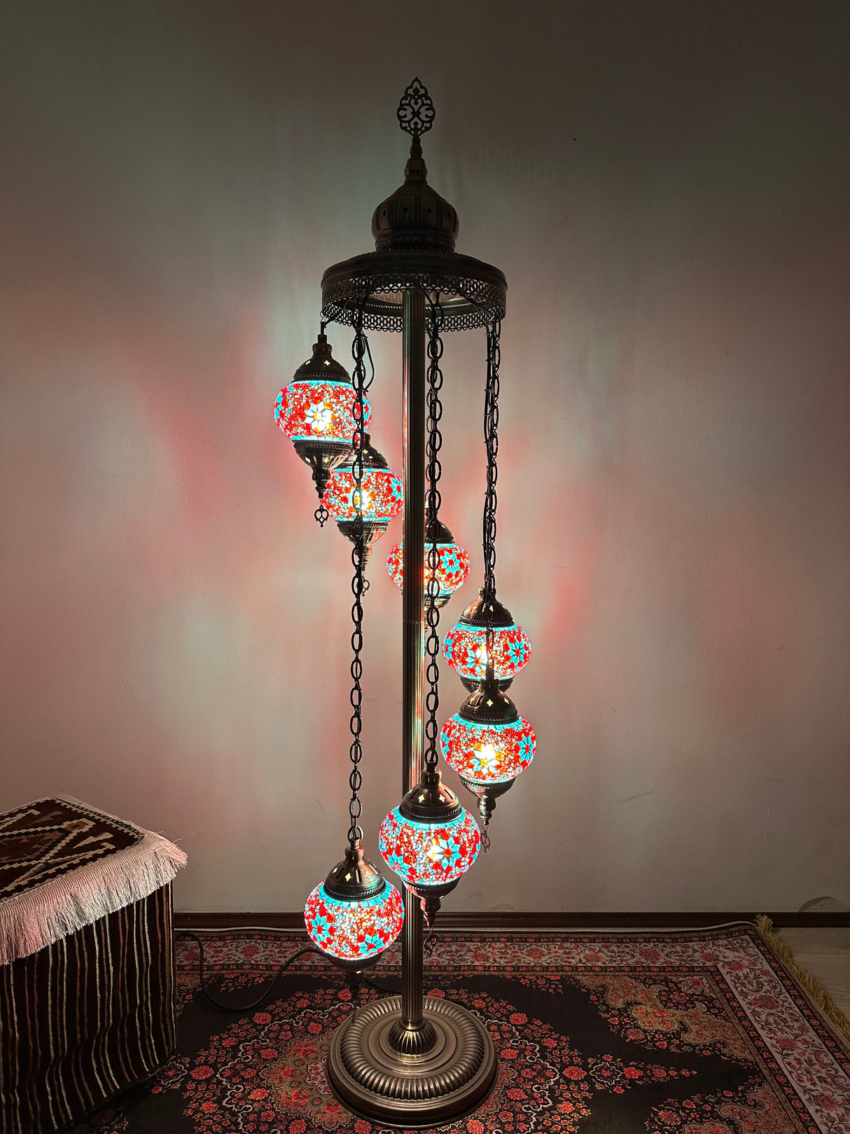 Turkish Floor Lamp with 7 Globes - FC