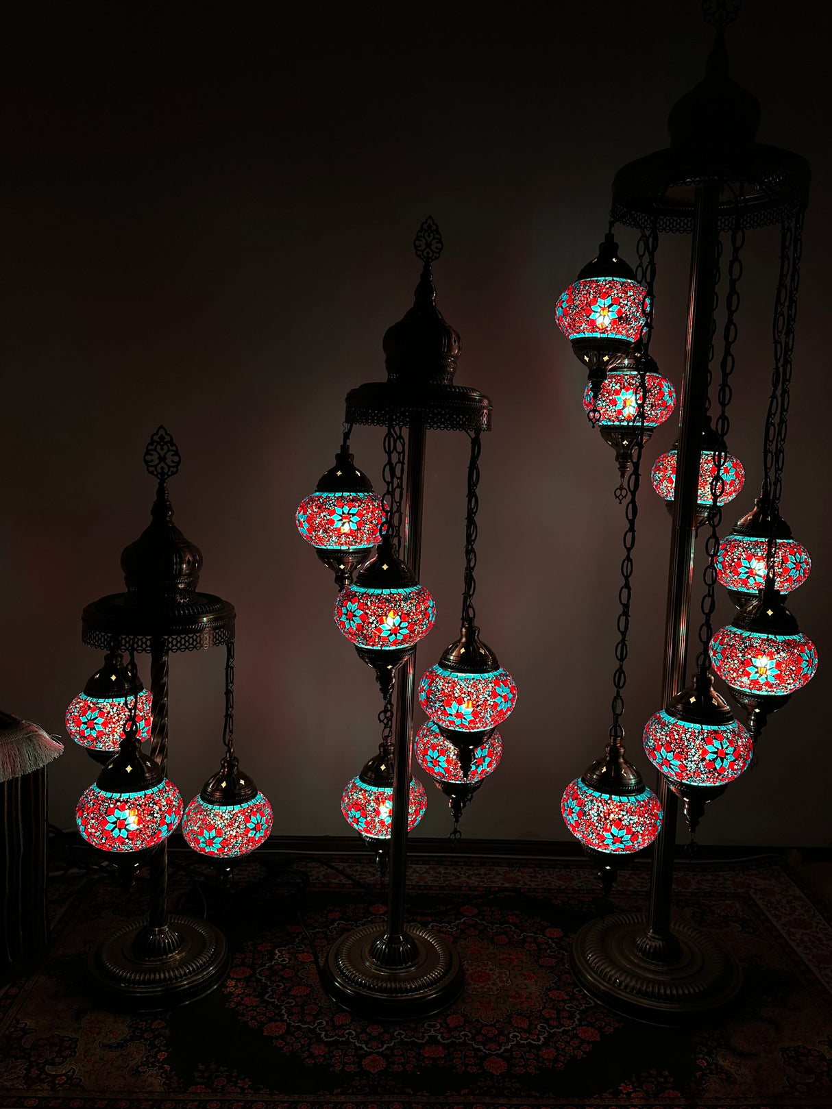Turkish Floor Lamp with 3 Globes - FC