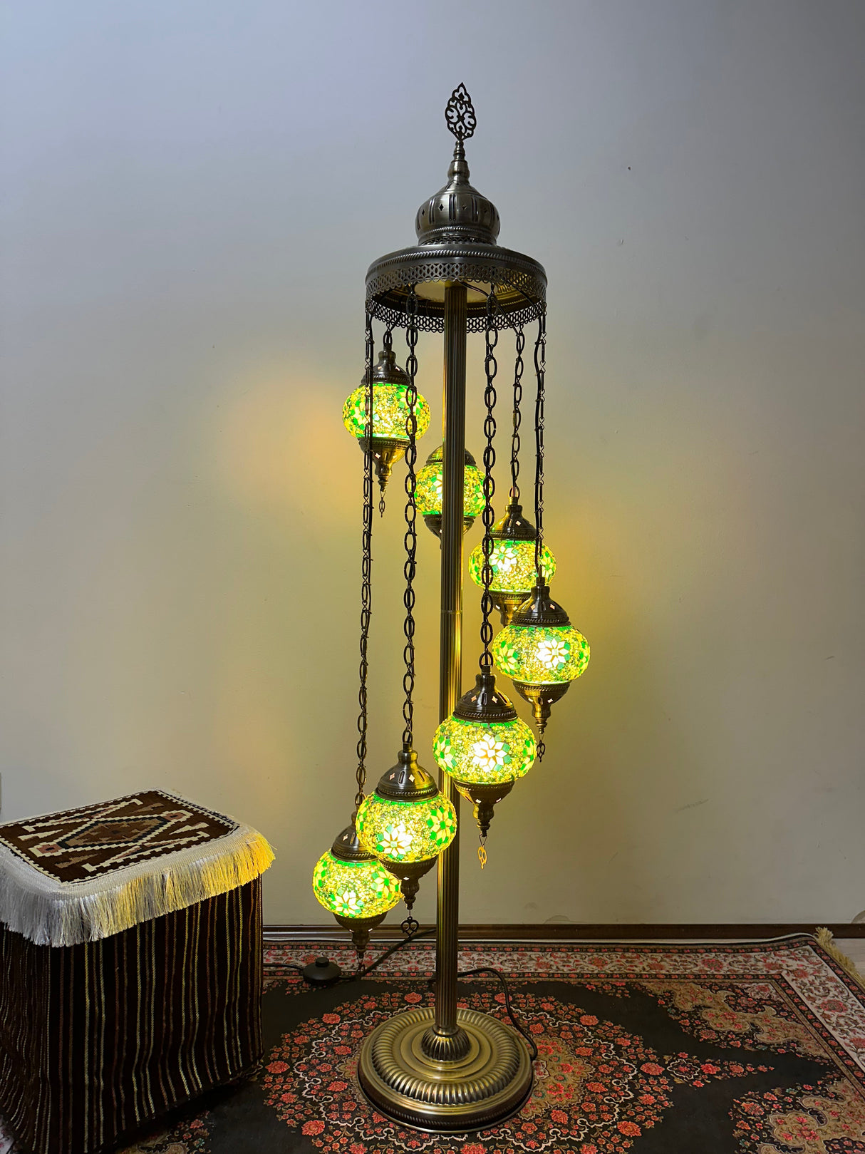 Turkish Floor Lamp with 7 Globes - FG