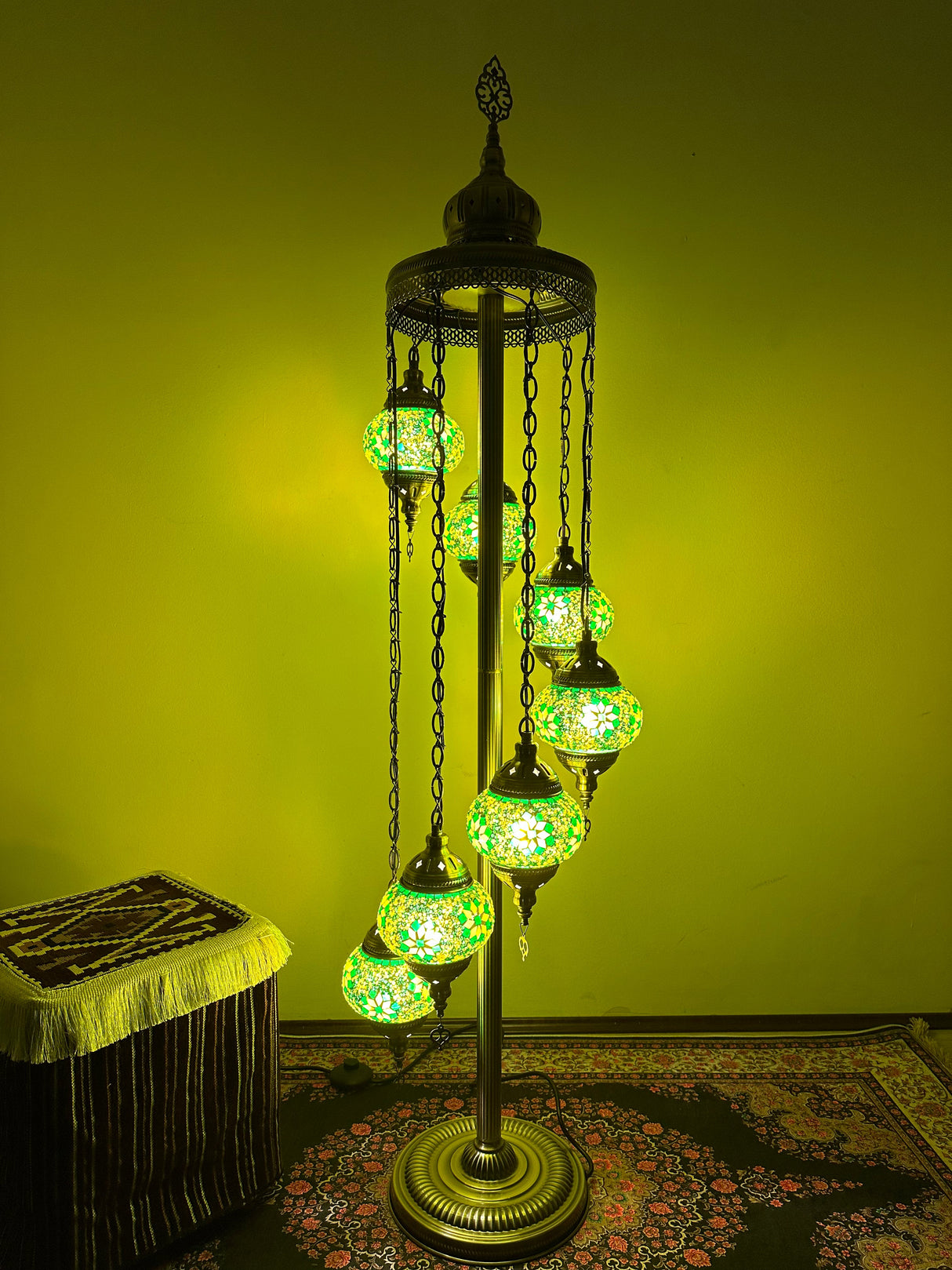 Turkish Floor Lamp with 7 Globes - FG