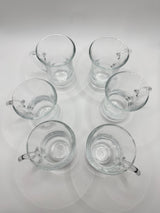 Handle Turkish Tea Glass Set - 6 Pieces