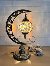 Crescent Moon Lamps - Brown Star