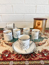 Tree of Life Pattern Turkish Coffee Set