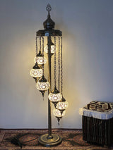 Turkish Floor Lamps 7 Pieces - White Star