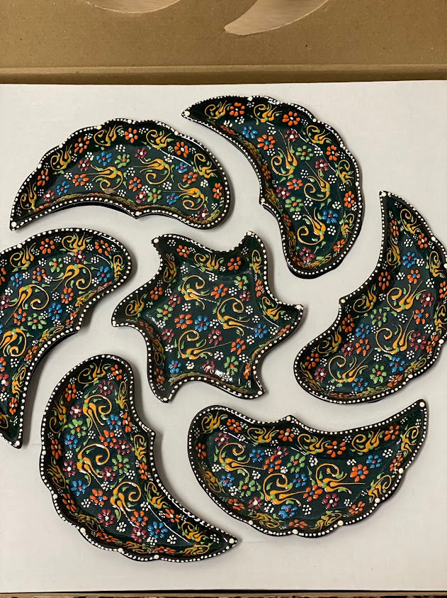 Ceramic Dip Set - Dark Green